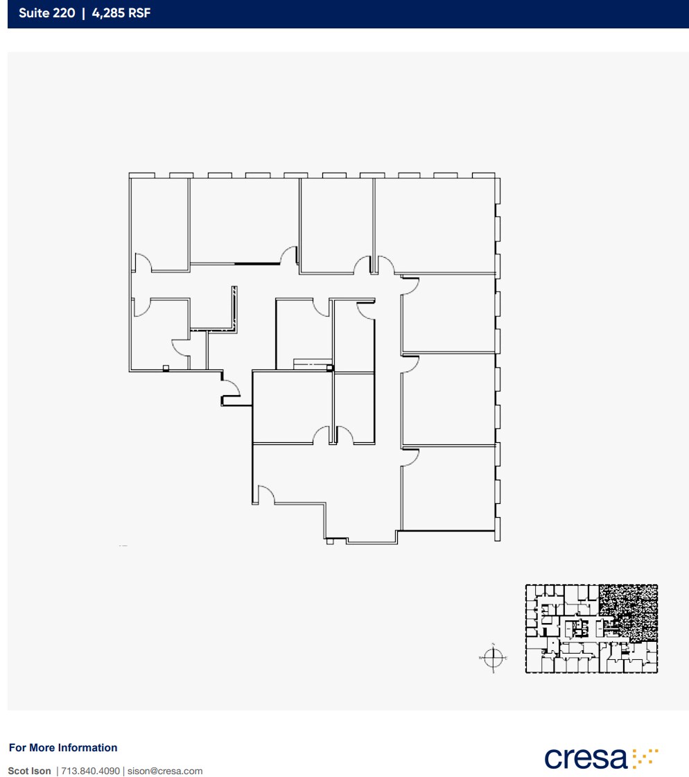 5005 Woodway Dr, Houston, TX à louer Plan d’étage– Image 1 sur 1