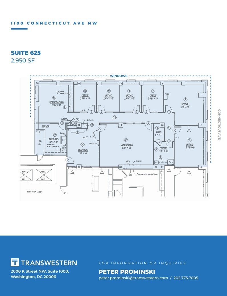 1100 Connecticut Ave NW, Washington, DC à louer Plan d’étage– Image 1 sur 1