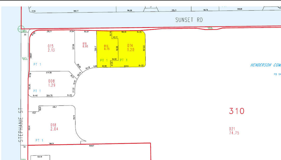 1311 W Sunset Rd, Henderson, NV à louer - Plan cadastral – Image 2 sur 11