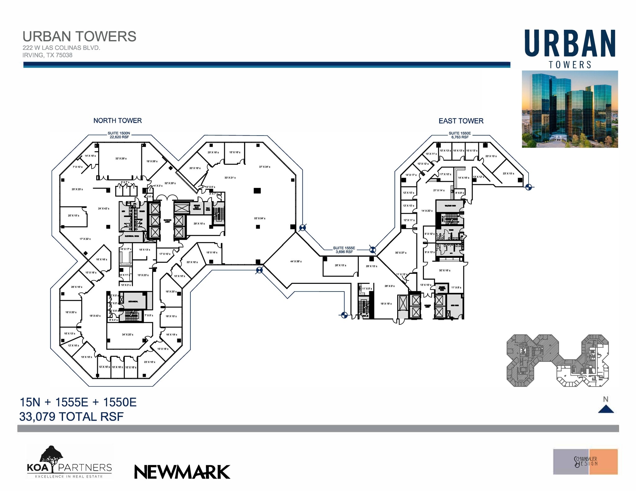 222 W Las Colinas Blvd, Irving, TX à louer Plan d’étage– Image 1 sur 1