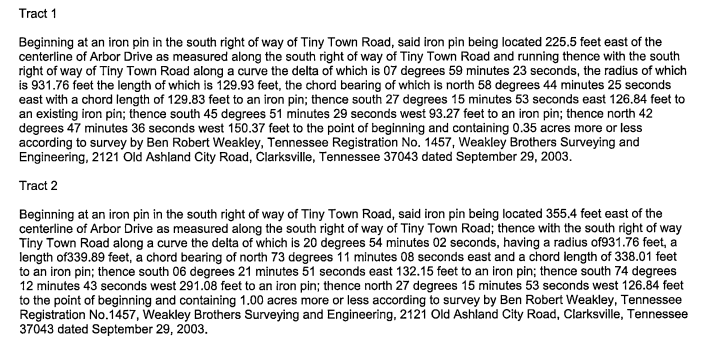 255 Tiny Town rd, Clarksville, TN à vendre - Plan cadastral – Image 2 sur 2
