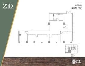 200 W Jackson Blvd, Chicago, IL à louer Plan d’étage– Image 1 sur 2