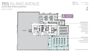 1155 Island Ave, San Diego, CA à louer Plan d’étage– Image 1 sur 1