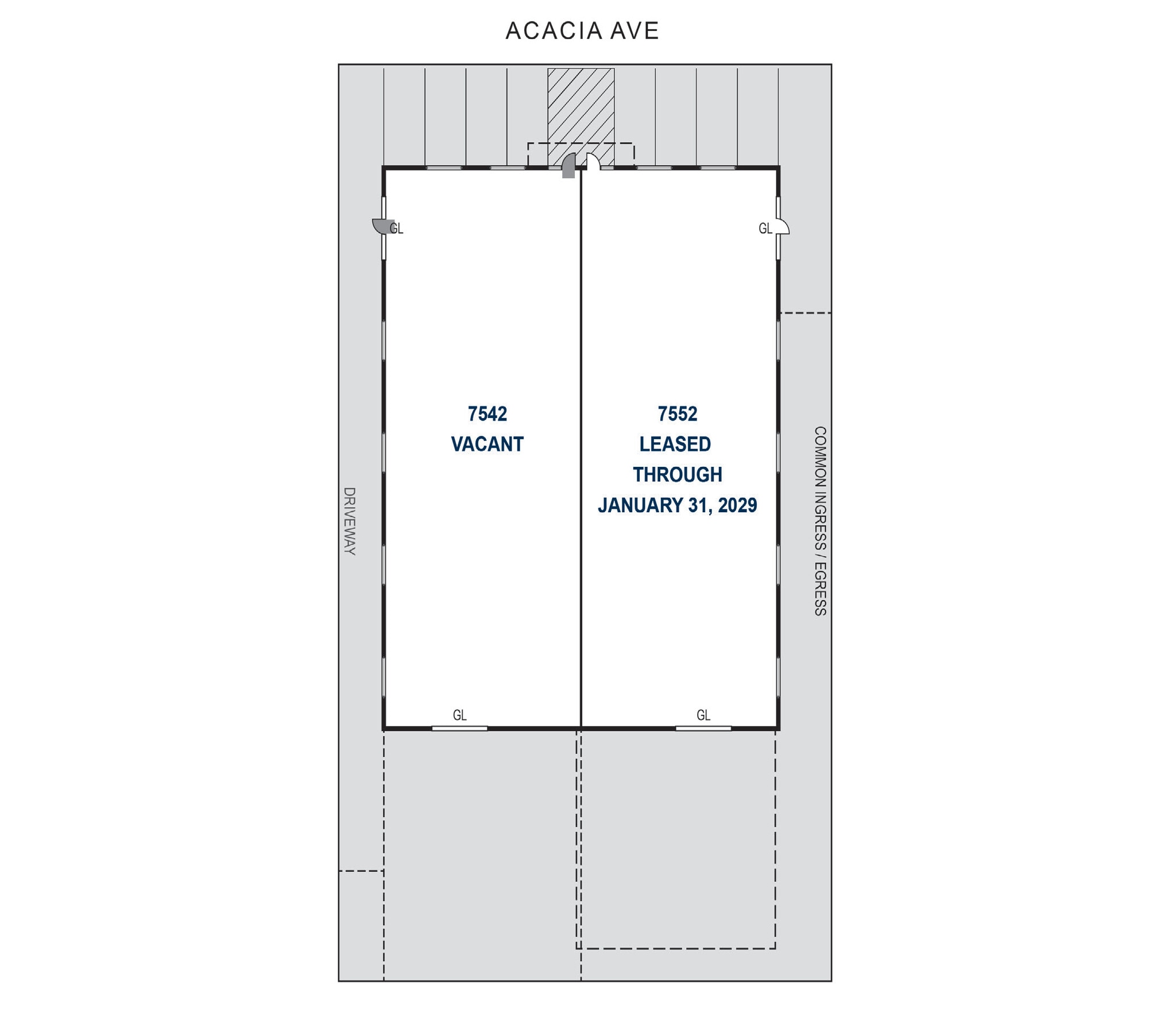 7542-7552 Acacia Ave, Garden Grove, CA à louer Plan de site– Image 1 sur 1