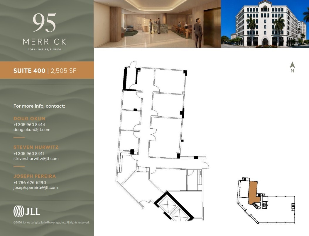 95 Merrick Way, Coral Gables, FL à louer Plan d’étage– Image 1 sur 1