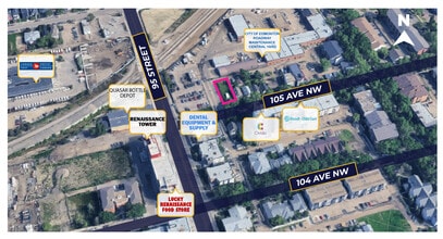 9348 105 NW ave, Edmonton, AB - VUE AÉRIENNE vue de carte