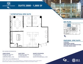 1099 18th St, Denver, CO à louer Plan d’étage– Image 2 sur 3