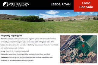 Plus de détails pour Berry Ln, Leeds, UT - Terrain à vendre