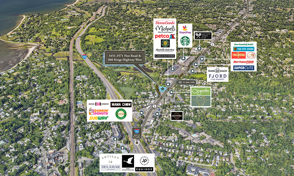 3541 Post Rd, Southport, CT à louer - Aérien – Image 2 sur 3