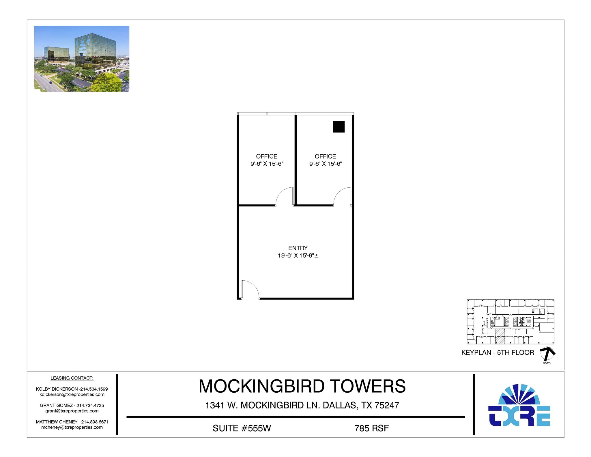 1341 W Mockingbird Ln, Dallas, TX à louer Plan d’étage– Image 1 sur 2
