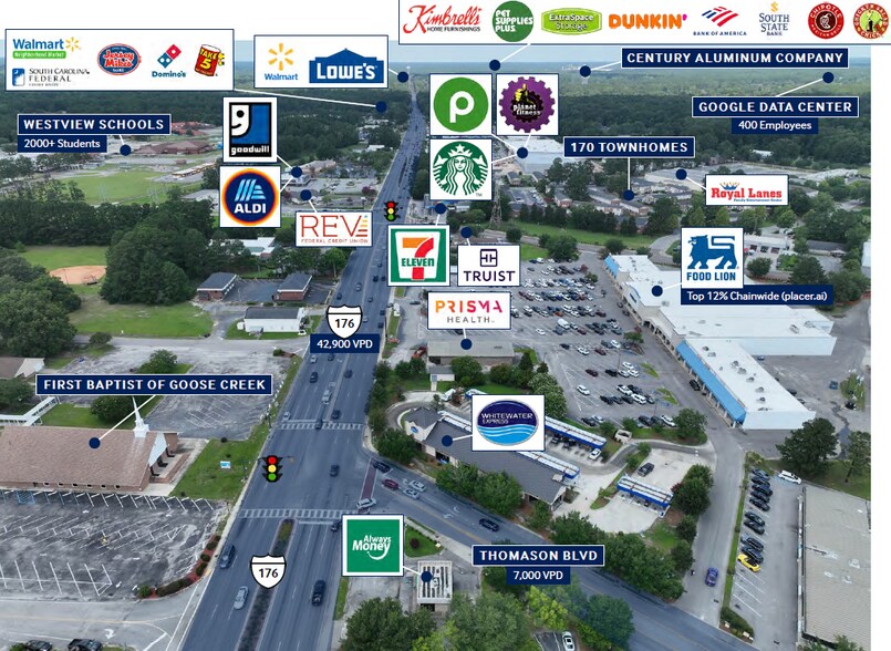 140 St James Ave, Goose Creek, SC à vendre - Aérien – Image 2 sur 4