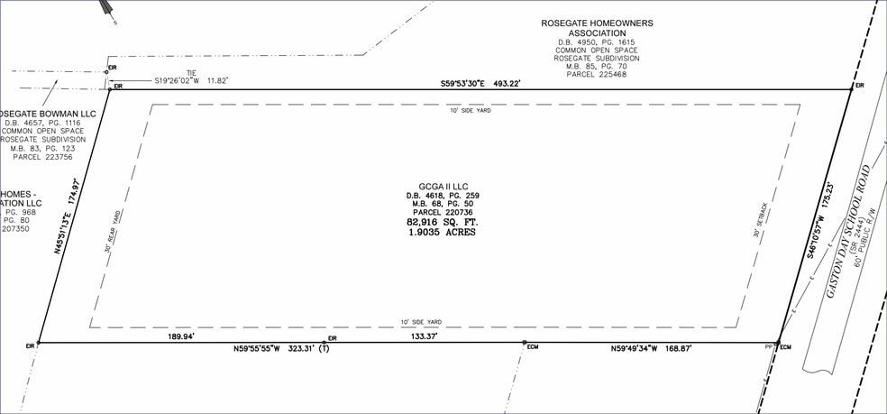 Gaston Day School Rd, Gastonia, NC à vendre - Plan cadastral – Image 3 sur 4