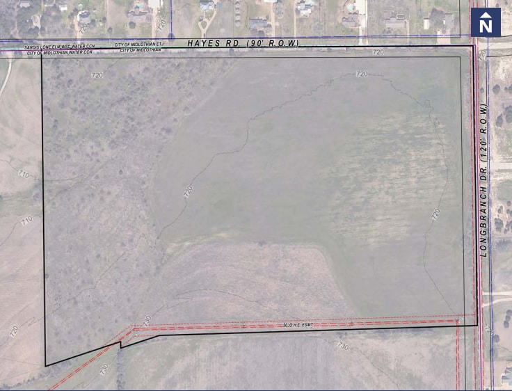 SWC Hayes Rd & Longbranch Rd, Midlothian, TX à vendre - Aérien – Image 2 sur 4