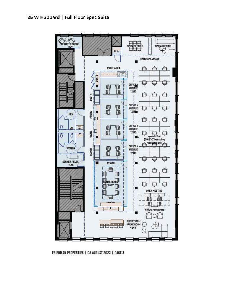 26-30 W Hubbard St, Chicago, IL à louer Plan d’étage– Image 1 sur 2