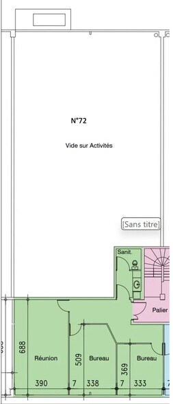 Local d’activités dans Vitry-sur-Seine à louer - Plan d’étage – Image 3 sur 3
