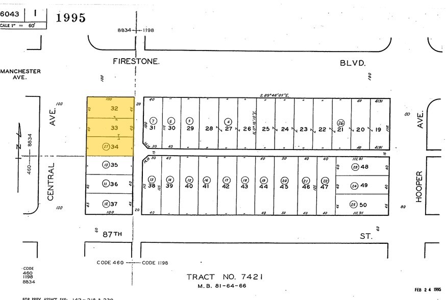 8600 S Central Ave, Los Angeles, CA à vendre - Plan cadastral – Image 3 sur 5