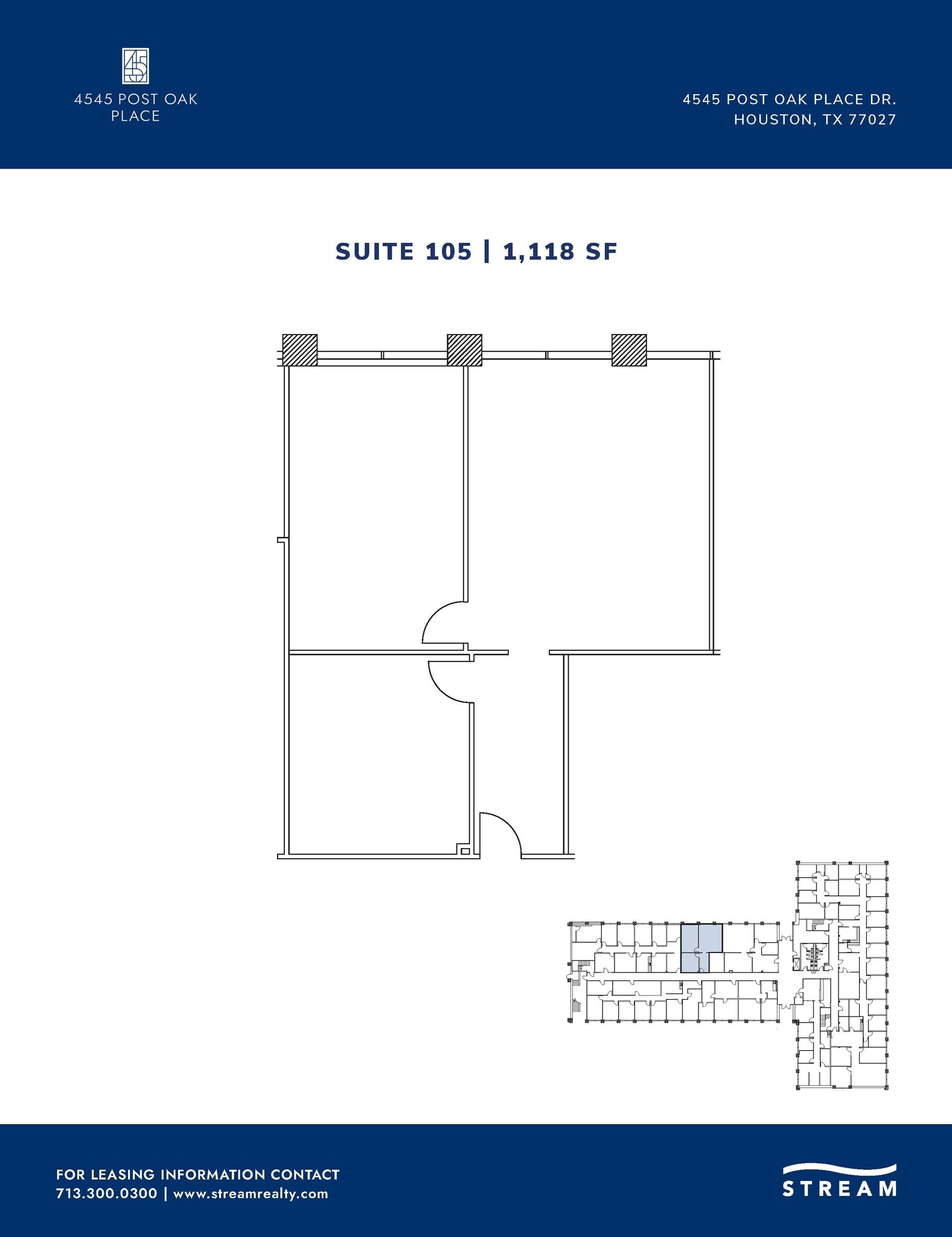 4545 Post Oak Pl, Houston, TX à louer Plan d’étage– Image 1 sur 1