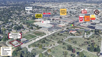 5404 S Memorial Dr, Tulsa, OK - VUE AÉRIENNE vue de carte