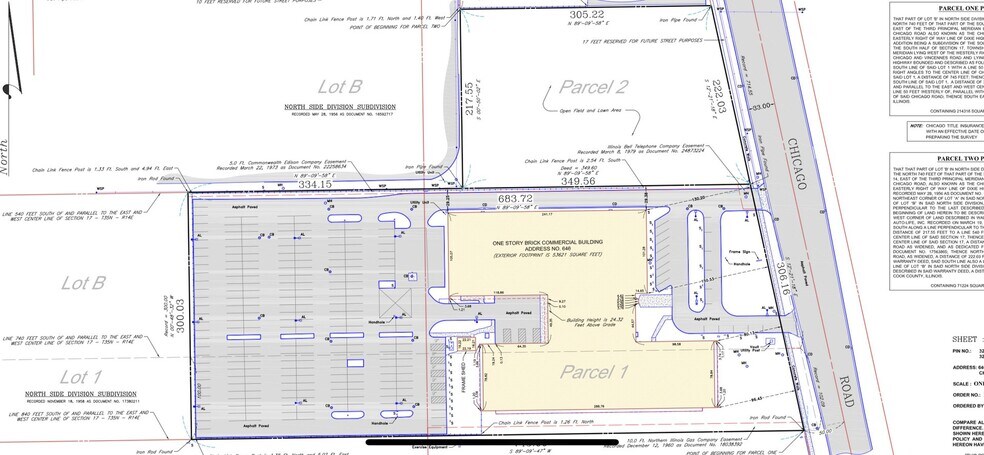 636 Chicago Rd, Chicago Heights, IL à vendre - Plan de site – Image 2 sur 3