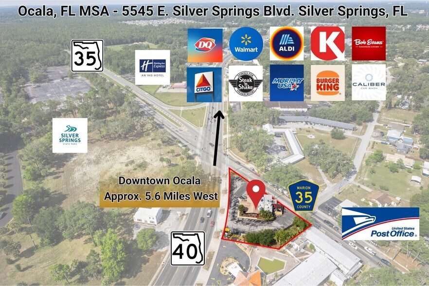 5545 E Silver Springs Blvd, Silver Springs, FL à vendre - Aérien – Image 3 sur 49
