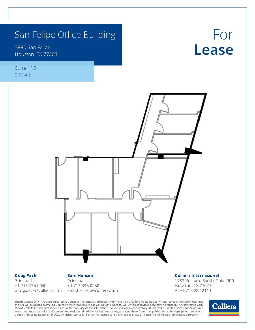 7880 San Felipe St, Houston, TX à louer Plan d’étage– Image 1 sur 1