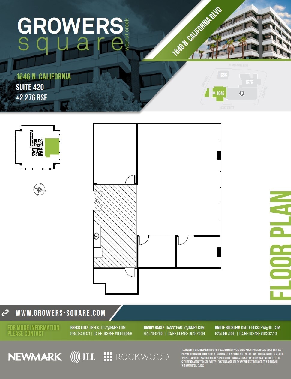 1676 N California Blvd, Walnut Creek, CA à louer Plan d’étage– Image 1 sur 1