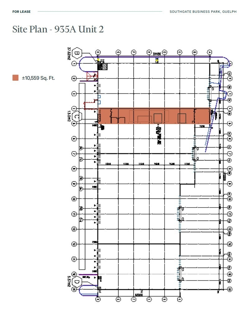 935A Southgate Dr, Guelph, ON à louer Plan d’étage– Image 1 sur 3