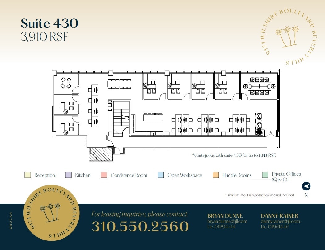 9171 Wilshire Blvd, Beverly Hills, CA à louer Plan d’étage– Image 1 sur 1