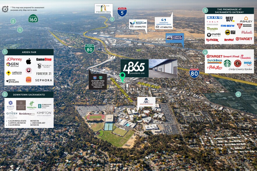 4865 Pasadena Ave, Sacramento, CA à louer - Aérien – Image 3 sur 9