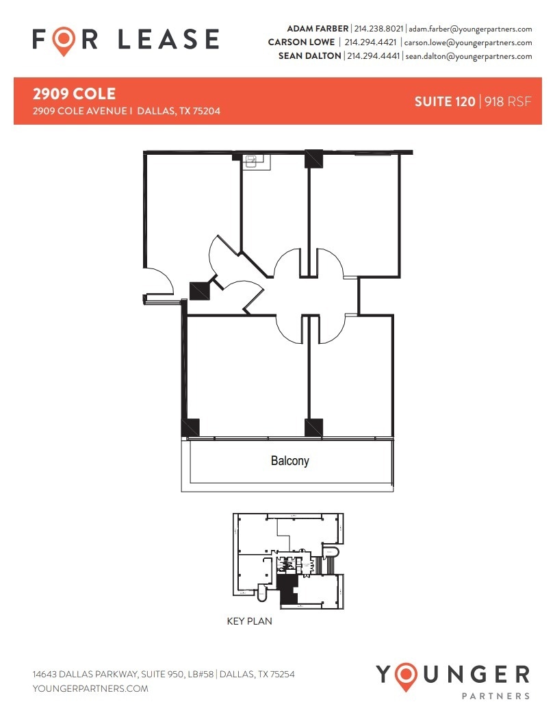 2909 Cole Ave, Dallas, TX à louer Plan d’étage– Image 1 sur 1
