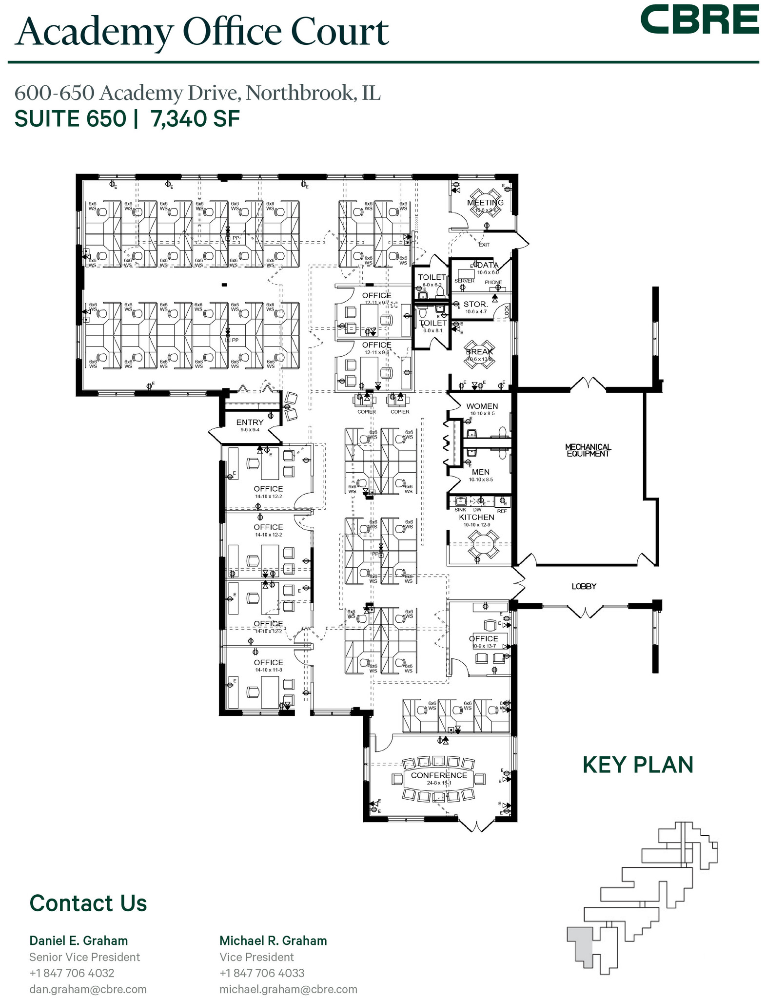 600-650 Academy Dr, Northbrook, IL à louer Plan d’étage– Image 1 sur 2