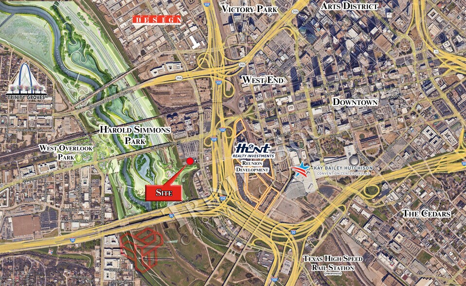 257 S Riverfront Blvd, Dallas, TX à vendre - Aérien – Image 2 sur 6