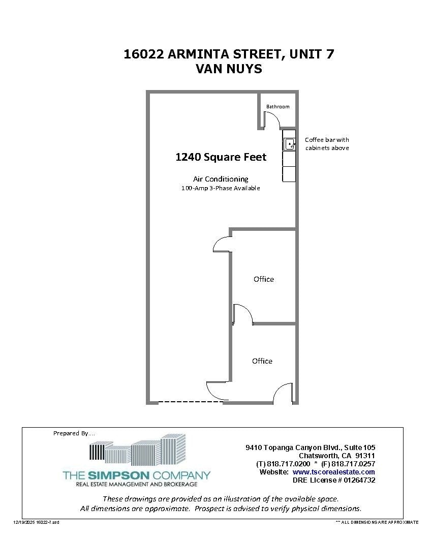 16022 Arminta St, Van Nuys, CA à louer Plan d’étage– Image 1 sur 1