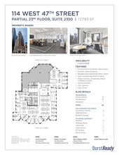 114 W 47th St, New York, NY à louer Plan d’étage– Image 1 sur 2