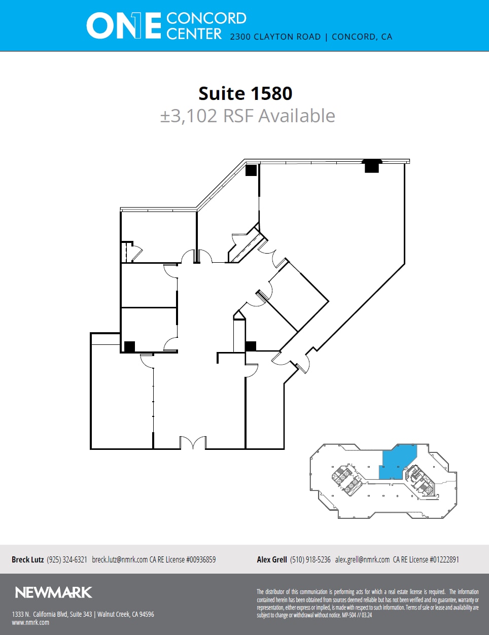 2300 Clayton Rd, Concord, CA à louer Plan d’étage– Image 1 sur 1