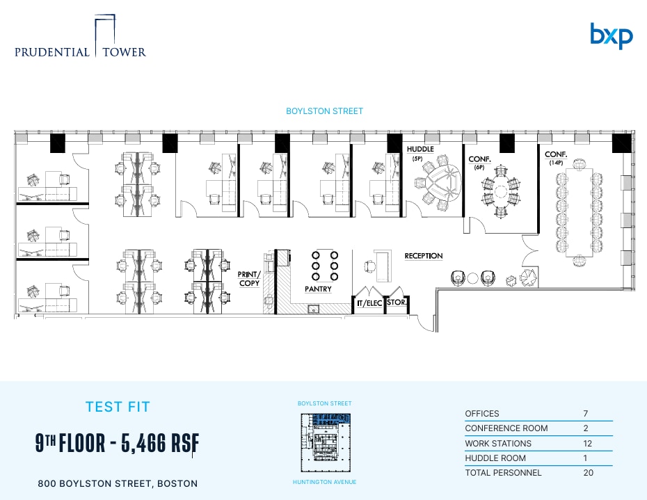 800 Boylston St, Boston, MA à louer Plan d’étage– Image 1 sur 1