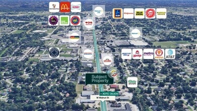 2851 W Walnut St, Rogers, AR - Vue aérienne  vue de carte