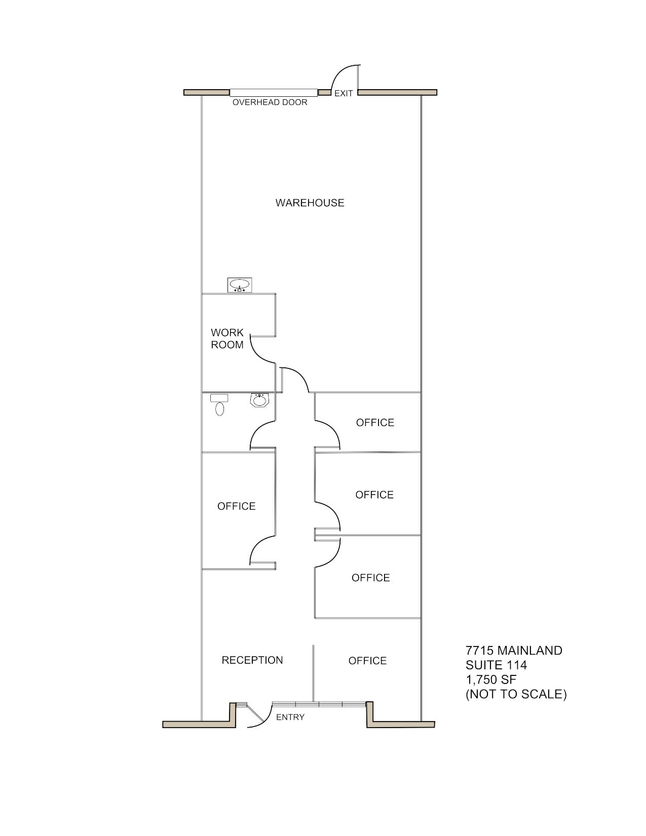 7715 Mainland Dr, San Antonio, TX à louer Plan d’étage– Image 1 sur 1