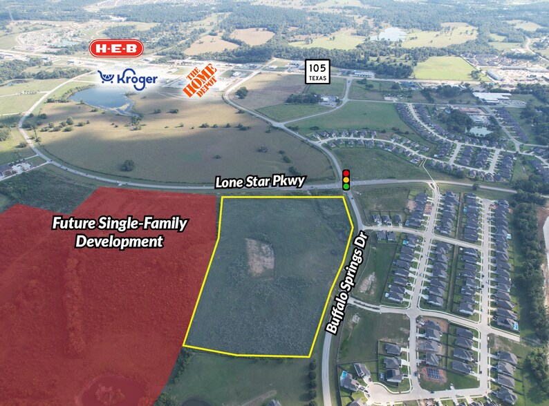 NEC Buffalo Springs Dr @ Lone Star Pkwy, Montgomery, TX à vendre - Aérien – Image 2 sur 3
