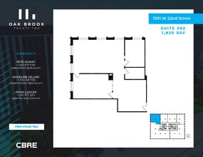 1301 W 22nd St, Oak Brook, IL à louer Plan d’étage– Image 1 sur 4