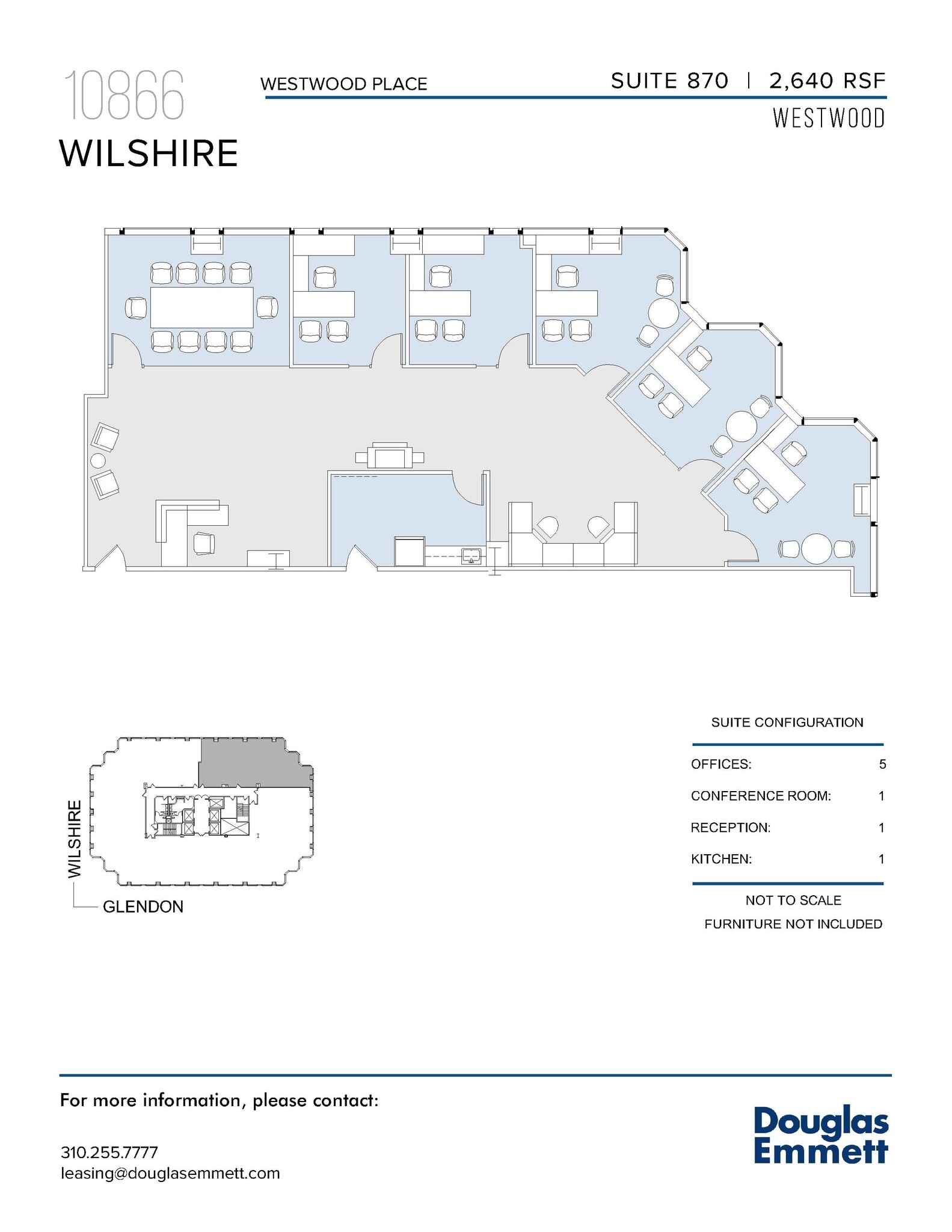 10866 Wilshire Blvd, Los Angeles, CA à louer Plan d’étage– Image 1 sur 1
