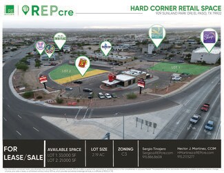 Plus de détails pour 929 Sunland Park Dr, El Paso, TX - Terrain à vendre