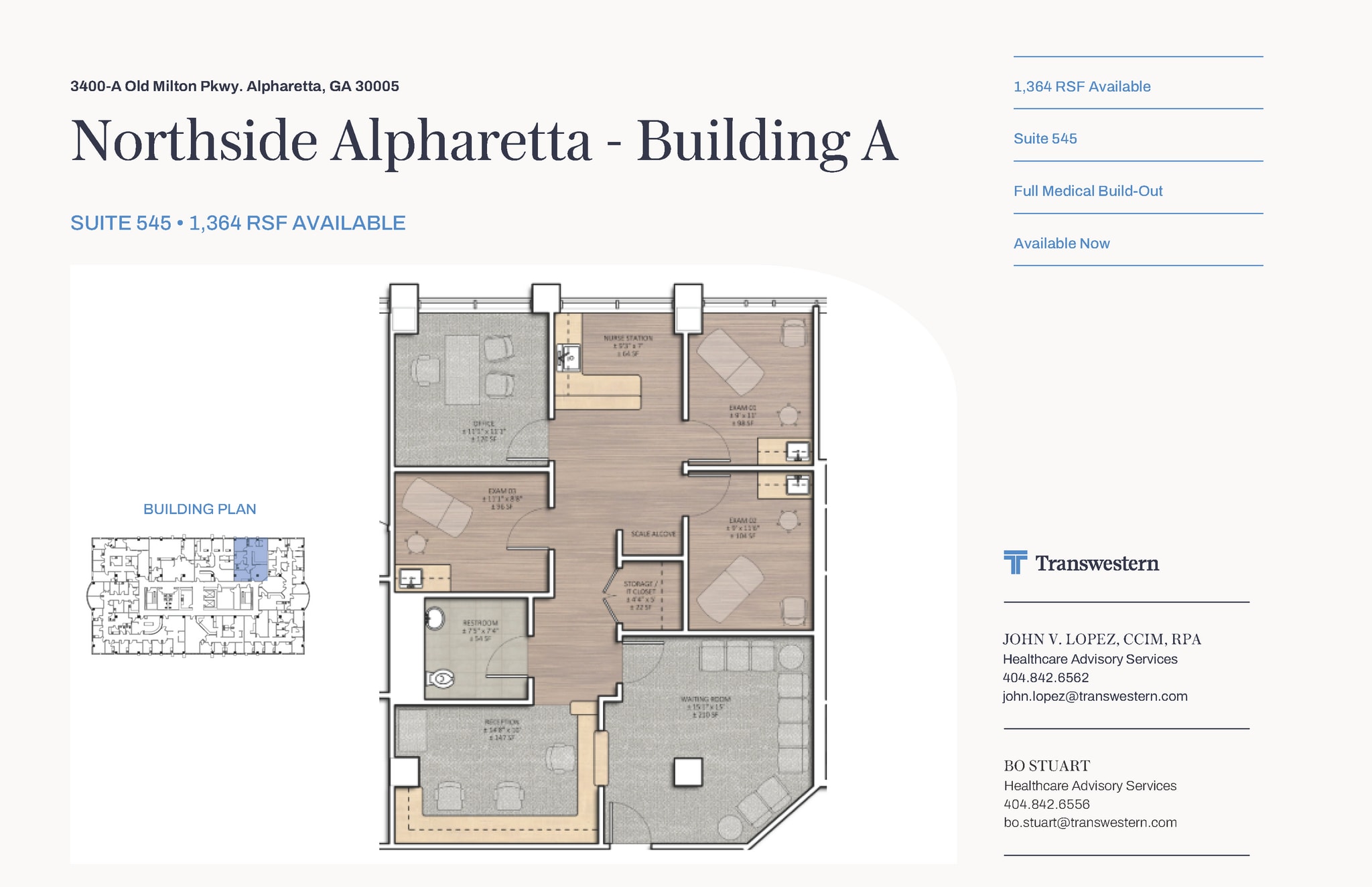 3400 Old Milton Pky, Alpharetta, GA à louer Plan d’étage– Image 1 sur 1
