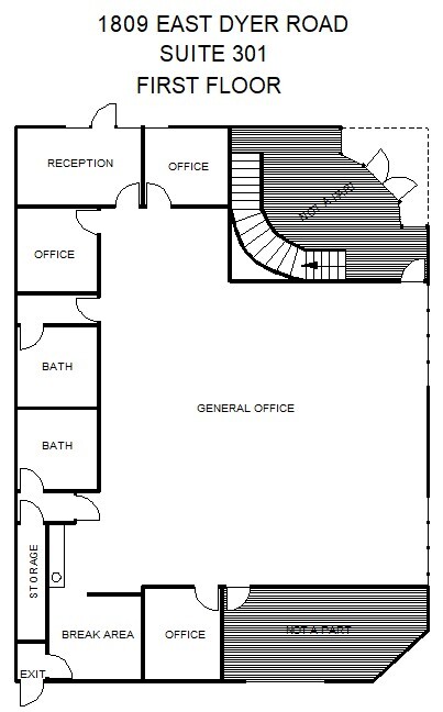 1809 E Dyer Rd, Santa Ana, CA à louer Plan d’étage– Image 1 sur 1