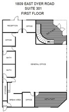 1809 E Dyer Rd, Santa Ana, CA à louer Plan d’étage– Image 1 sur 1