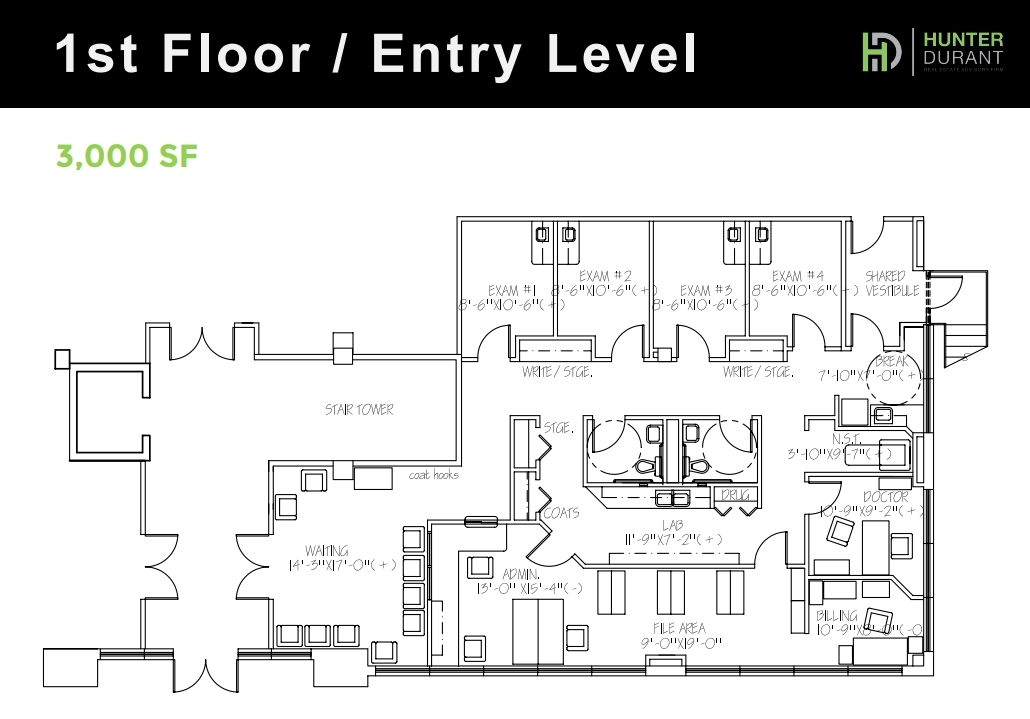 325 W Central Ave, Malvern, PA à louer Plan d’étage– Image 1 sur 1