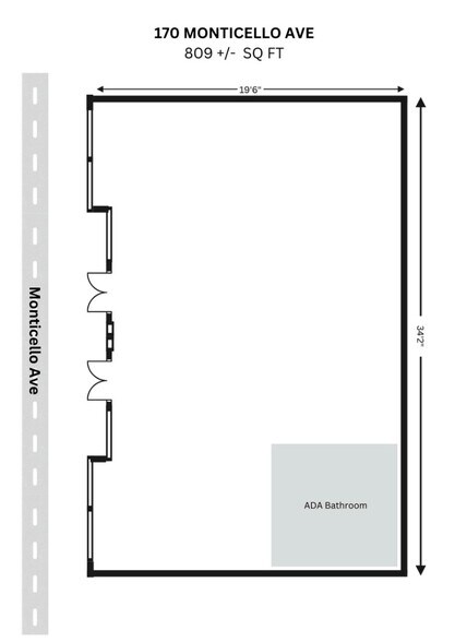 170 Monticello Ave, Jersey City, NJ à louer - Plan d’étage – Image 2 sur 2