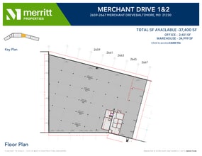 2601-2729 Merchant Dr, Baltimore, MD à louer Plan d’étage– Image 1 sur 1
