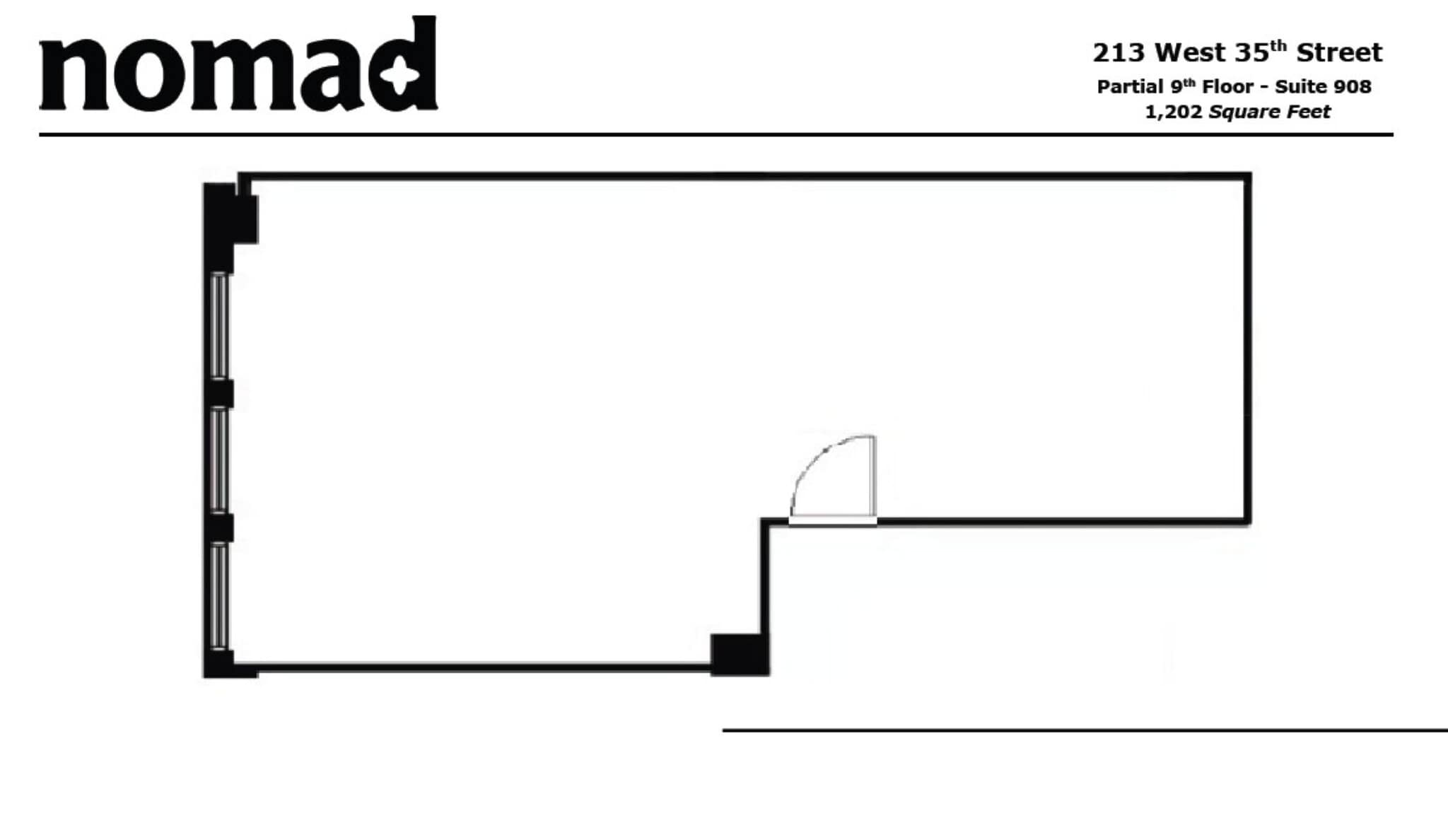 213 W 35th St, New York, NY à louer Plan d’étage– Image 1 sur 5