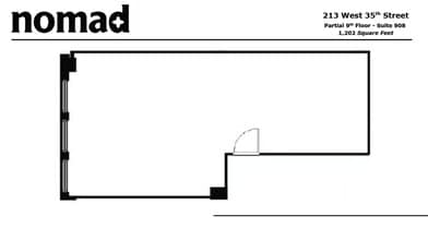 213 W 35th St, New York, NY à louer Plan d’étage– Image 1 sur 5